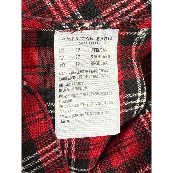 American Eagle Skirt Women 12 Pleated Plaid Academia Preppy y2k Britney Spears - Picture 6 of 8